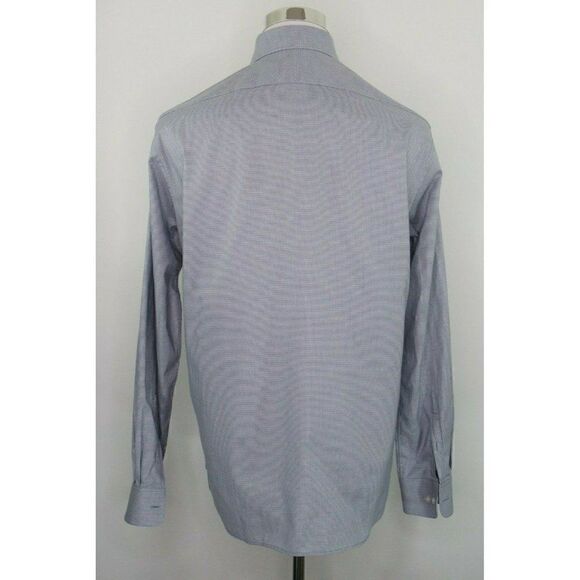 John Varvatos Star USA Mens Size 16 34/35 Gray White Oxford Button Up LS Shirt - Picture 5 of 12